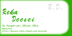 reka decsei business card